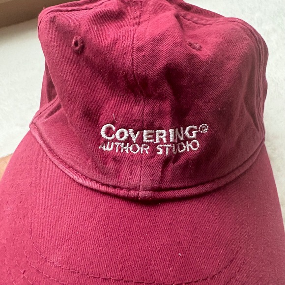 Covering Author Studio Burgundy Dad Hat Baseball Cap Adjustable Strap - Picture 2 of 6
